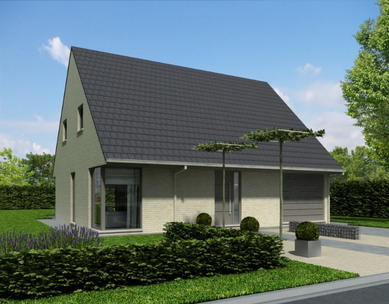 Nieuw te bouwen alleenstaande woning met vrije keuze van architectuur te Wingene.